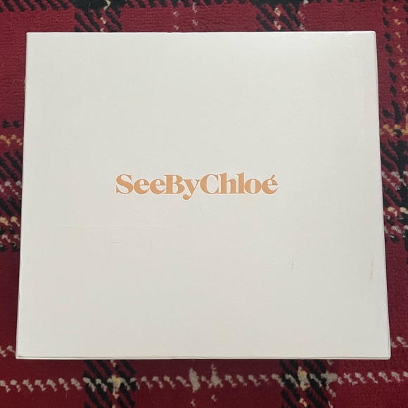 COPY - See by Chloe Glyn Wedge Espadrille sandal in burgundy with box and dust … - Picture 2 of 6